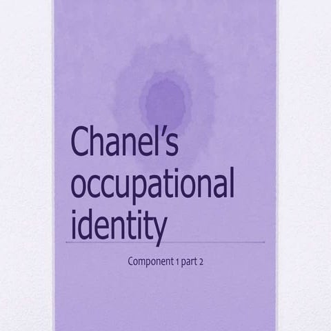 Chanel occupational identity