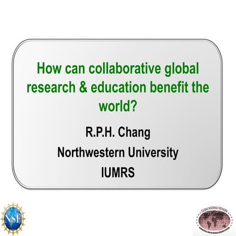 How can collaborative global research and education benefit the world?