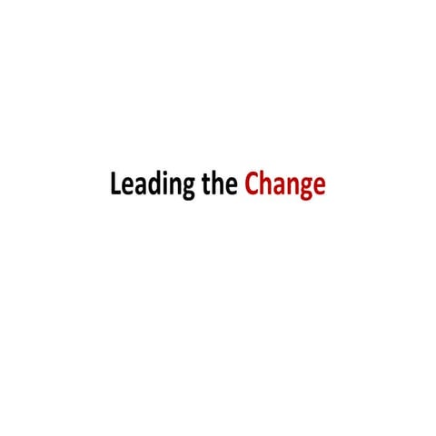 Leading the Change