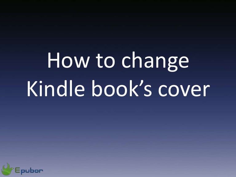 How to customize Kindle book's cover