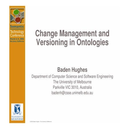 Change Management and Versioning in Ontologies