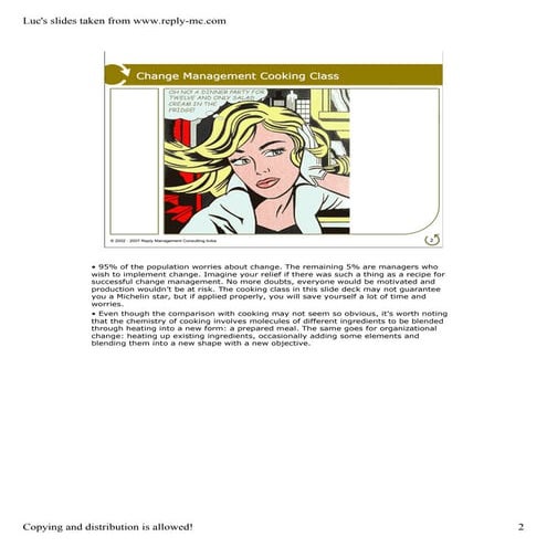 Change Management Cooking Class