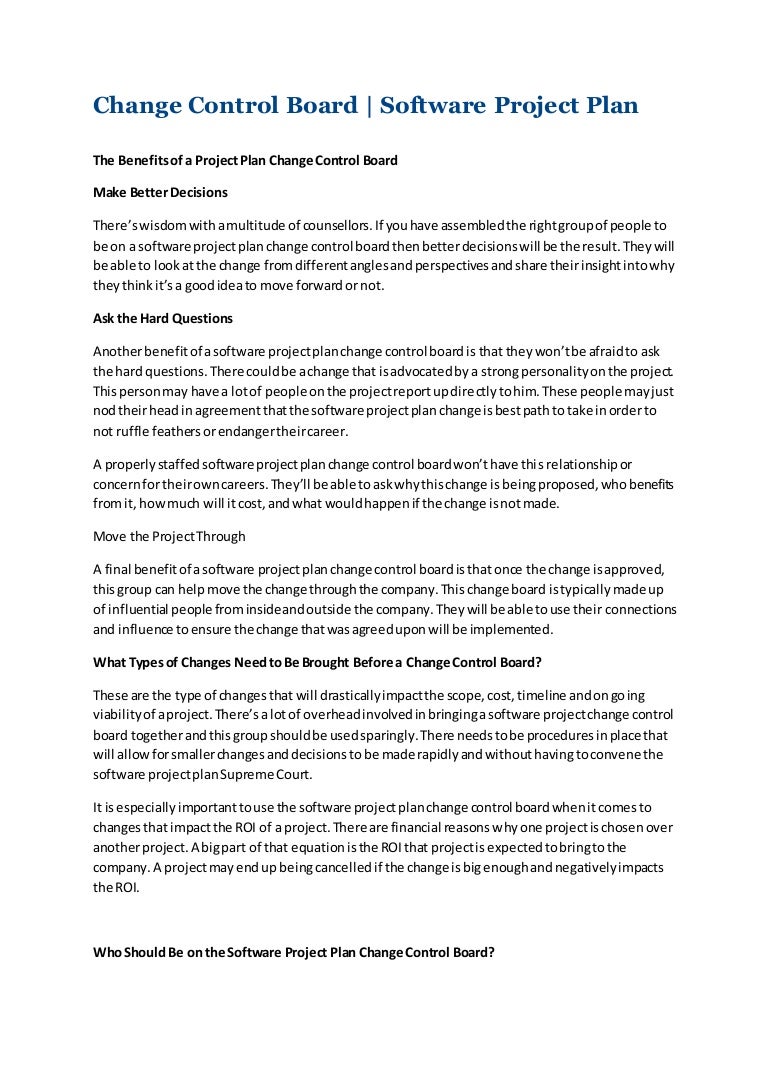 Change control board