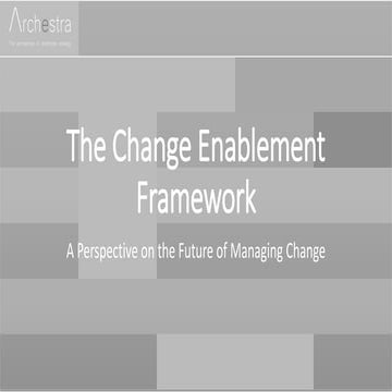 Change Enablement Framework - Introduction
