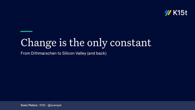 A Career Advice: Change is the Only Constant
