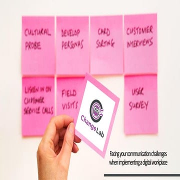 Face your communication challenges when implementing a digital workplace, bas...