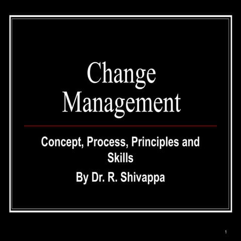 Change manage dr. r. shivappa