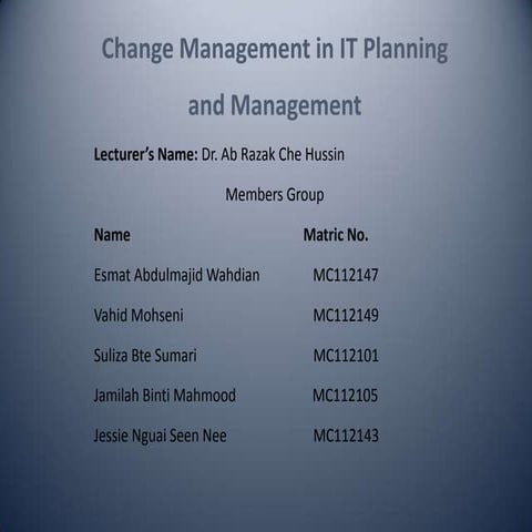 Change management