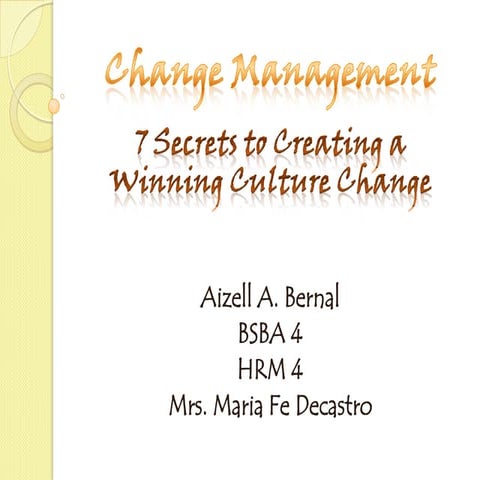 Change Management