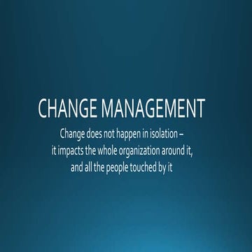 Change Management