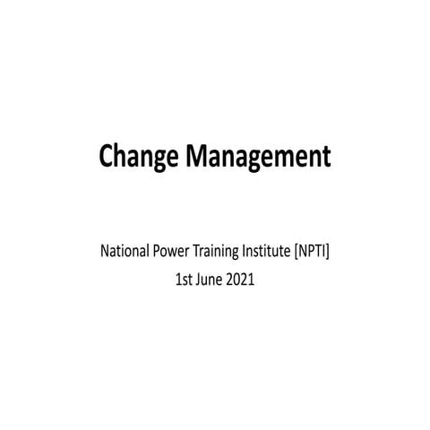 Change Management - Basics | PPTX