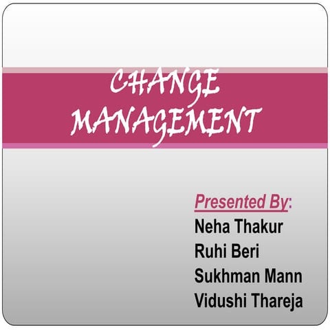 Change management