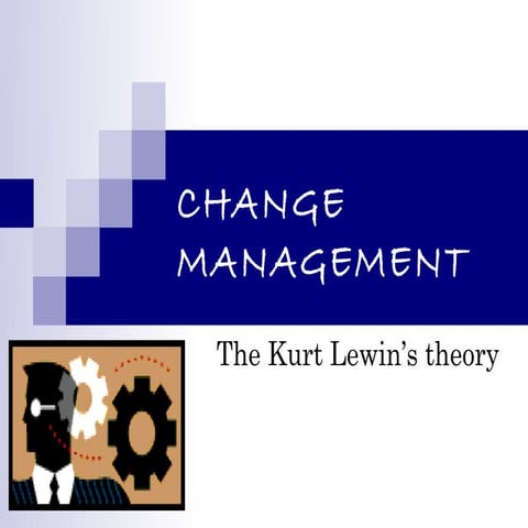 Change management  theory of kurt lewins