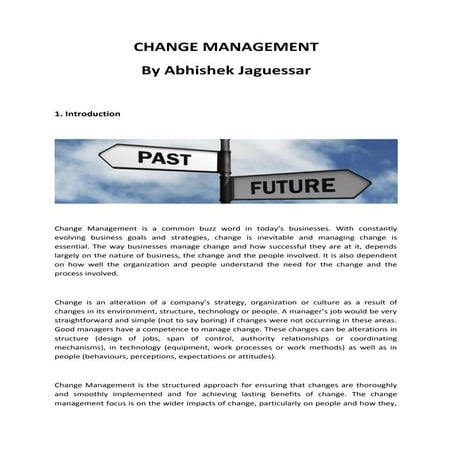 Change management by Abhishek Jaguessar