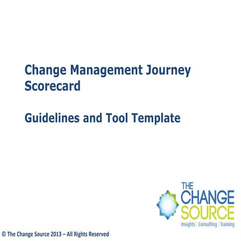 Change management journey scorecard