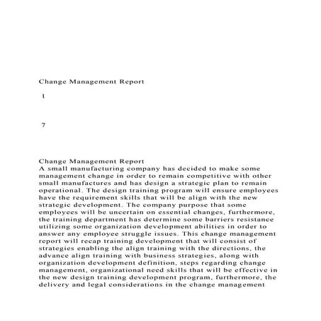 Change Management Report 1 7Change.docx