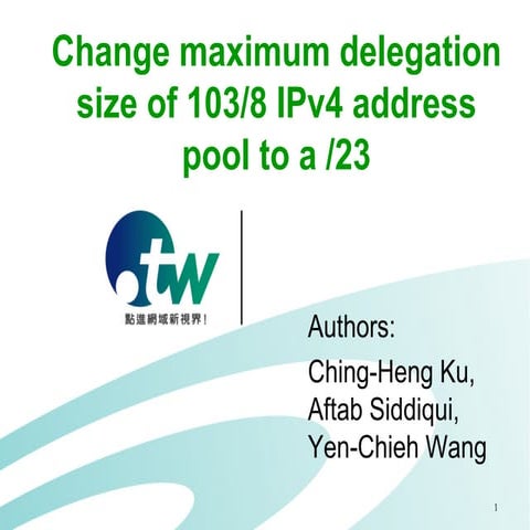 prop-127: Change maximum delegation size of 103/8 IPv4 address pool to ...
