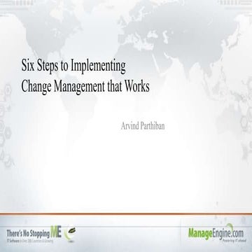 Six steps to implementing Change Management Successfully