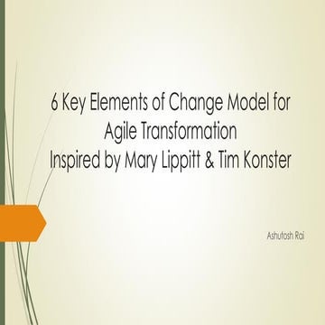 6 Key Elements of Change model