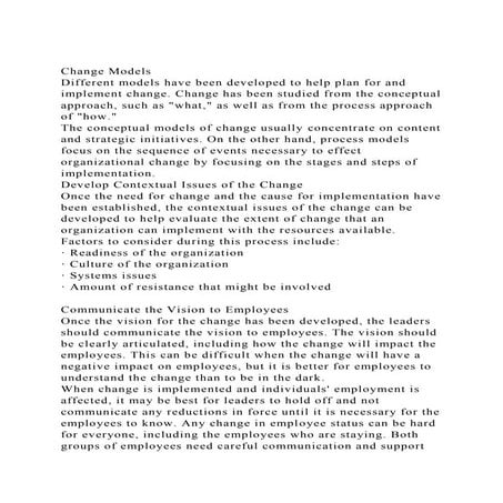 Change ModelsDifferent models have been developed to help plan f.docx