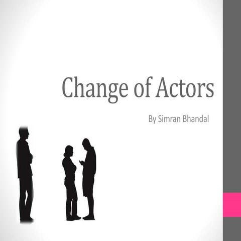 Characters & actors ( final draft) | PPTX