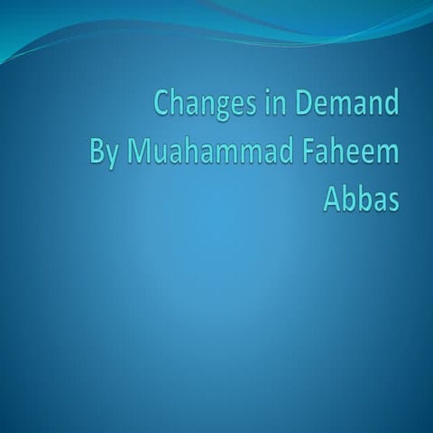changes in supply | PPTX