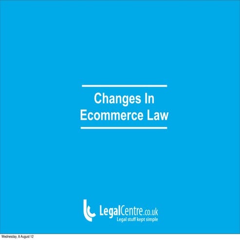 Changes in e commerce law