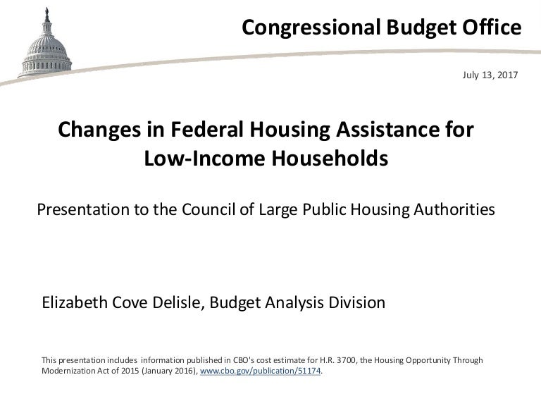 Changes in Federal Housing Assistance for Households