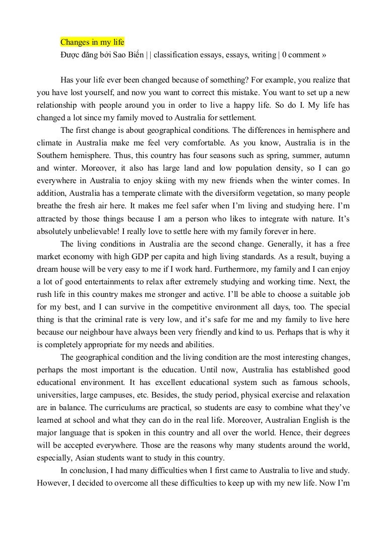 Essay about experiences in life