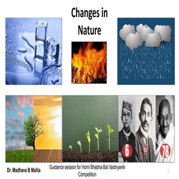 Changes in nature: For class 6