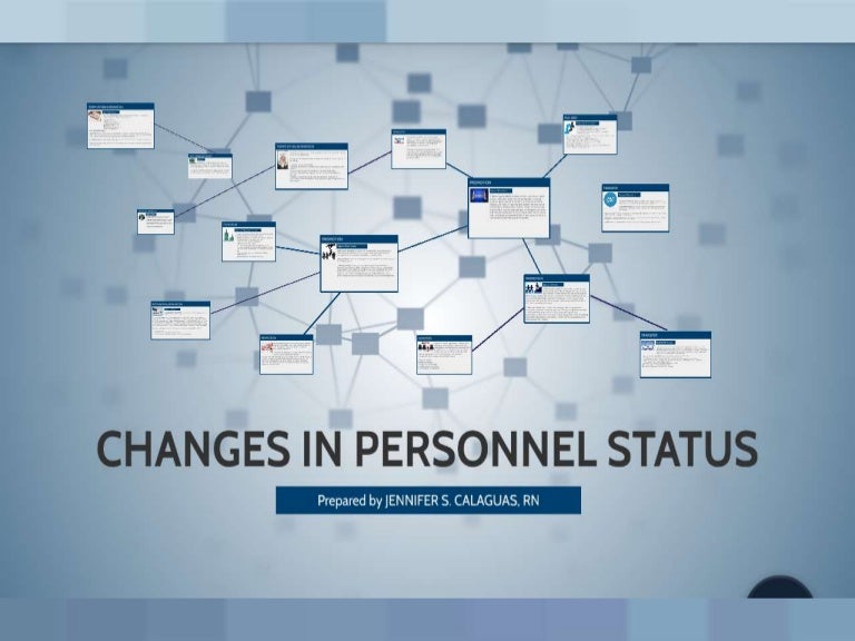 Changes in personnel status