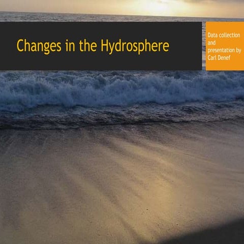 Climate change: Changes in the hydrosphere