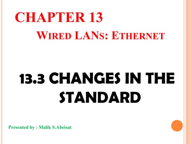 Changes in the standard ppt