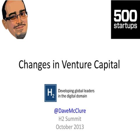 Changes in Venture Capital & Startup Ecosystem (#H2Osummit)