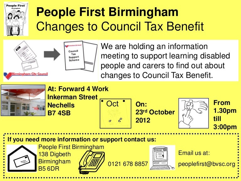 Changes to council tax benefit poster (forward 4 work)