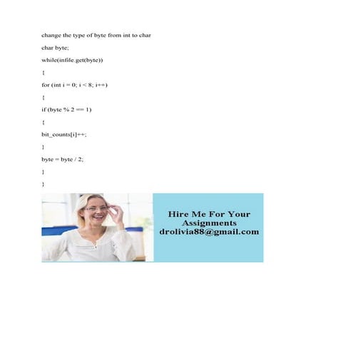 change the type of byte from int to char char byte- while(infile-get(b.pdf