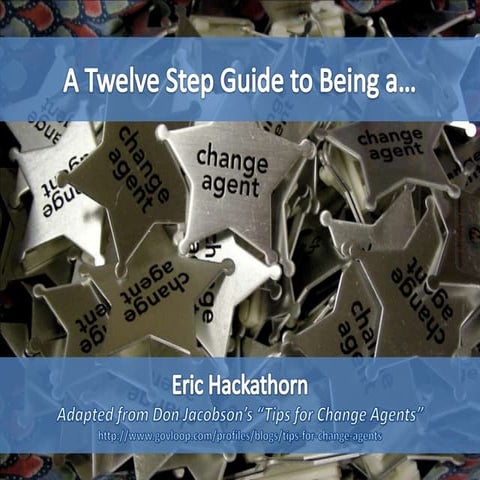 A Twelve Step Guide to Being a Change Agent