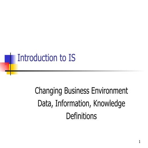 Changing business environment