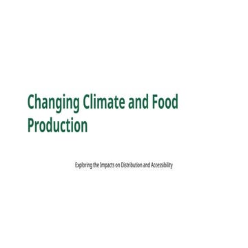 the impact of climate change on global food security | PPTX