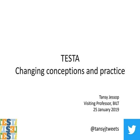TESTA: changing conceptions and practice
