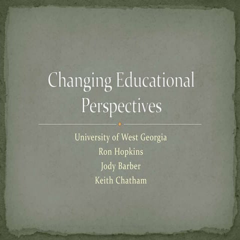 Changing Educational Paradigms 