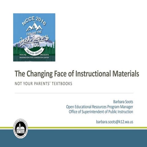 NCCE 2016: Changing Face of Instructional Materials