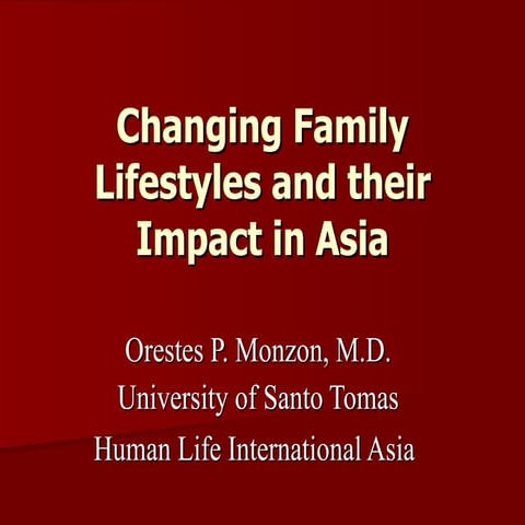Changing Fmily Lifestyles Impact In Asia Monzon