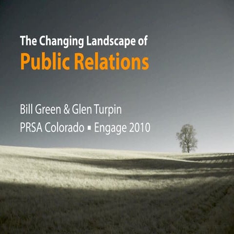 The Changing Landscape of Public Relations