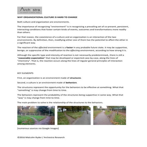 Changing Organizational Culture