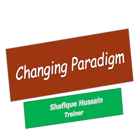 Changing paradigm from GOOD TO GREAT 