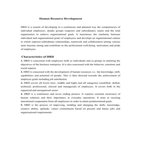 Changing role of hrd within organisations