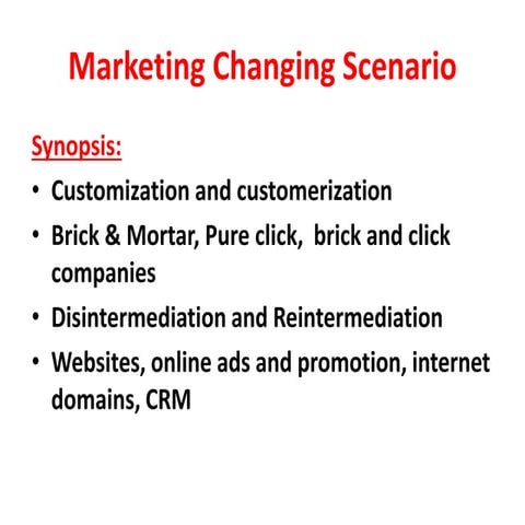 Changing scenario marketing | PPTX