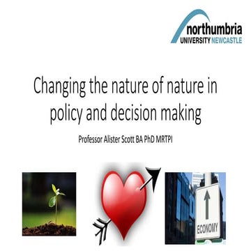 Changing the nature of nature in policy and decision making 