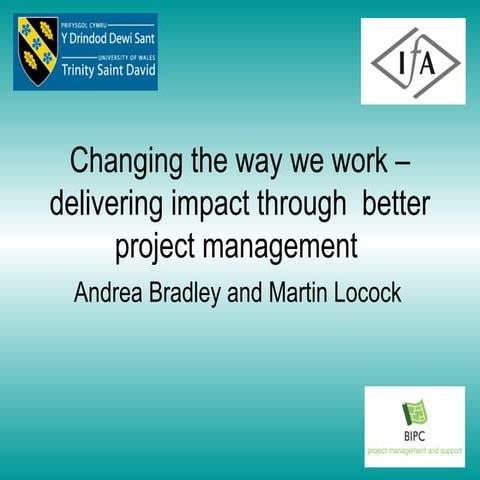 Changing the way we work: delivering impact copyright